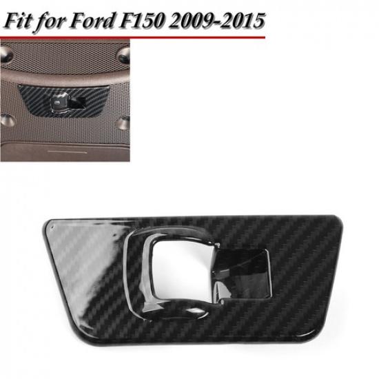 Rear Small Window Lift Panel Switch Cover Trim For Ford F150 15+ Carbon Fiber