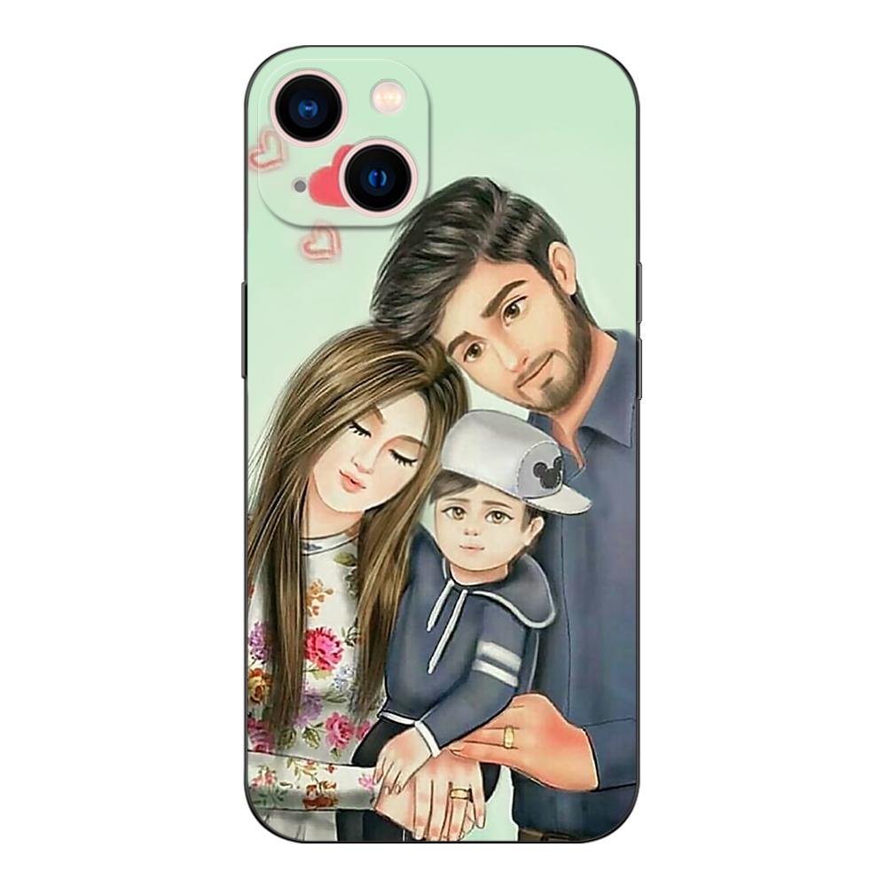 Black Tpu Case For Motorola Moto G31 G40 Fusion G41 G50 G51 edge30 G10 G20 G30 G100 5G G22 Mom Dad Baby family