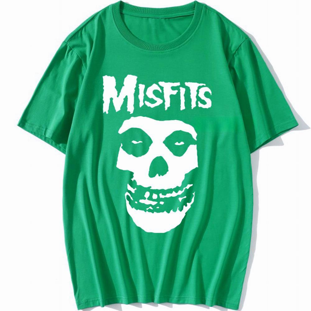 New Men's Hip-hop Punk Skull Misfits Brand Cotton Short-sleeve T-shirt Marve Graphic T Shirts  Harajuku  Graphic T Shirts