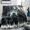 1PC Tom Clancy's Print Flannel Blanket, High quality Comfortable for All Seasons, Home Decor, Warmth and Comfort, Perfect for Christmas Gifts226