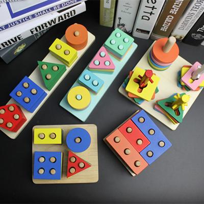 Baby Montessori Puzzle Für Kinder 1 bis 3 Jahre Holzspielzeug Bausteine Lernen Lernspielzeug Farbe Form Zuordnungs-Puzzle