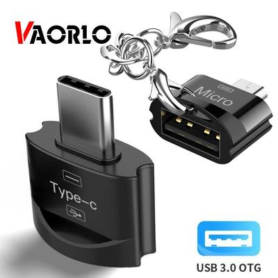 VAORLO Adattatore OTG USB 3.0 a tipo C, convertitore da micro USB tipo C maschio a USB femmina per Macbook, Samsung, Xiaomi, connettore USB-C OTG