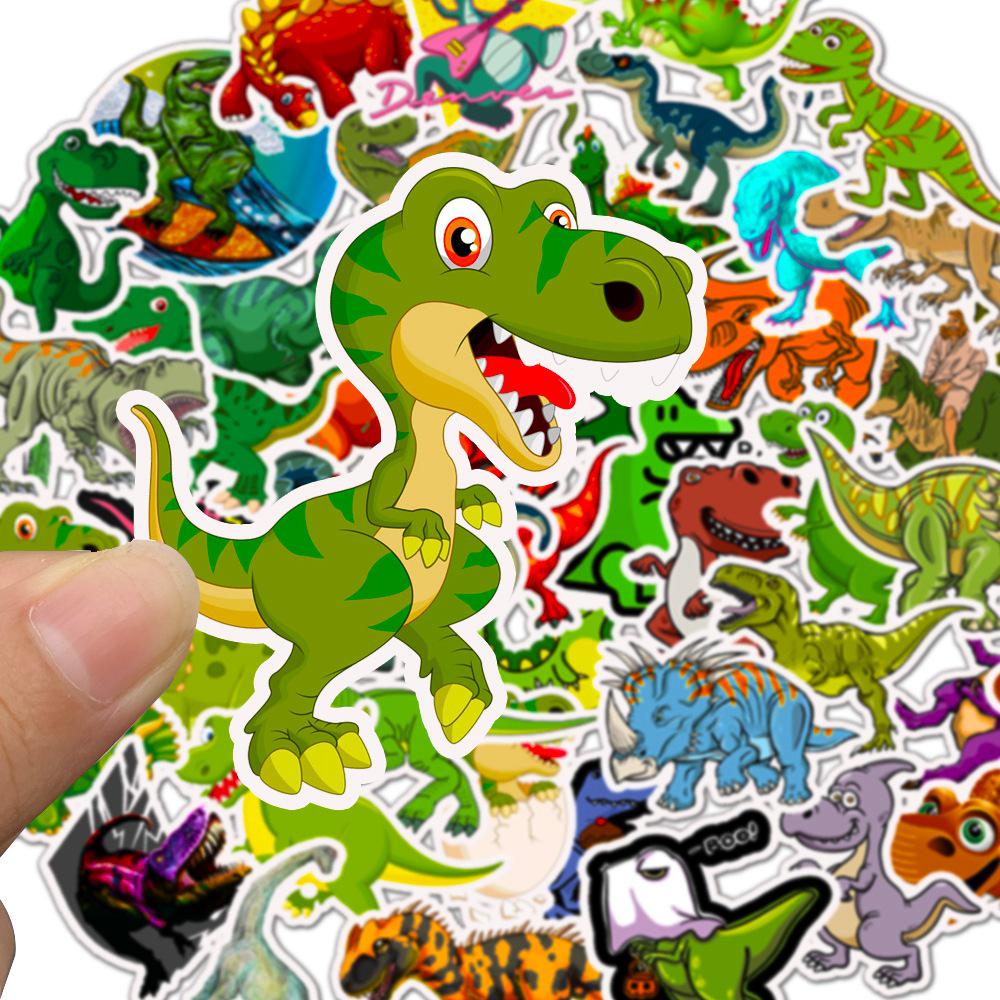 50 Non-Repeat Dinosaur Tyrannosaurus Rex Children's Cartoon Stickers Luggage Trolley Case Popular Non-Infringement Graffiti Stickers