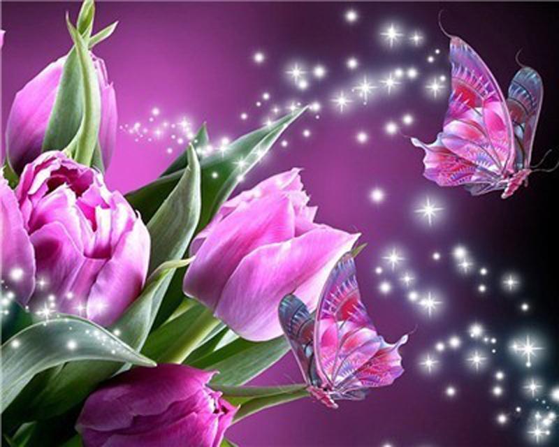 

Алмазная мозаика Цветы 5D Алмазная картина Полная дрель Вышивка крестом Даймонд Картина Полная дрель 40*60cm