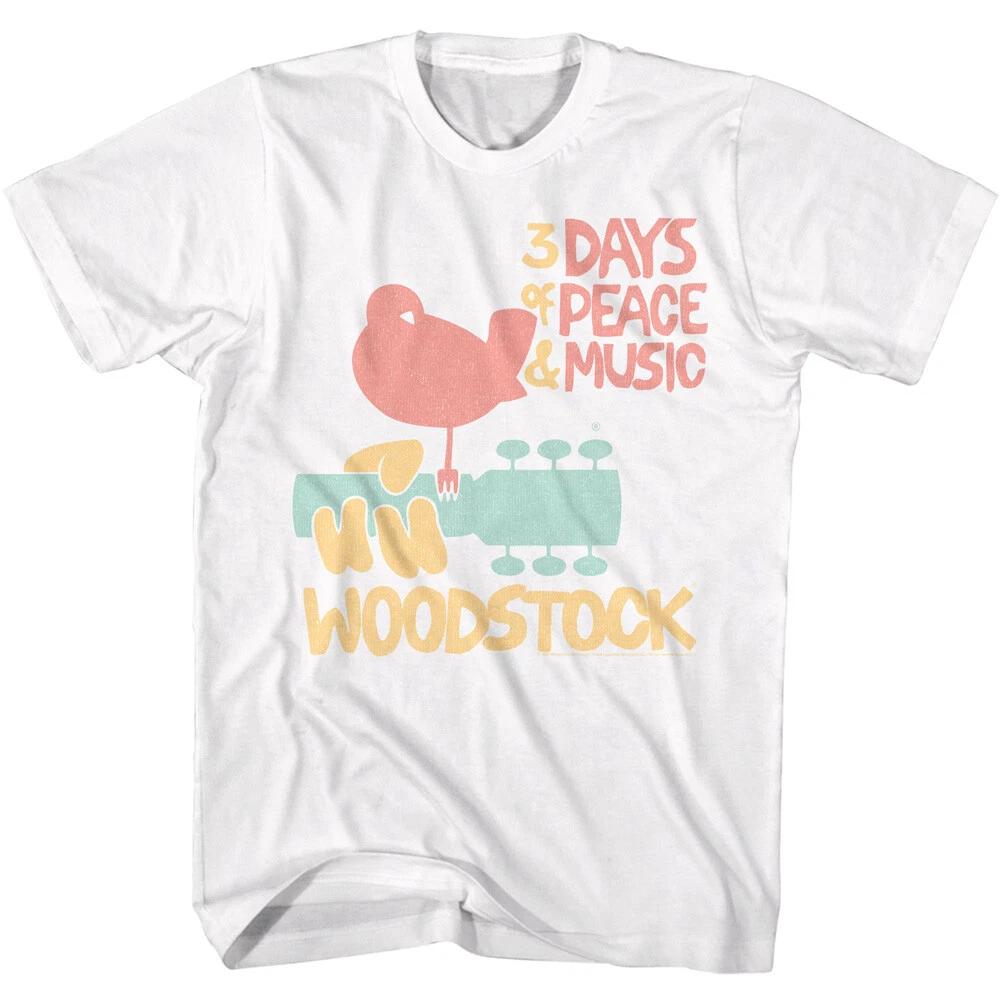 Woodstock 1969 3 Días de Paz y Música Camiseta para Hombre Merchandising de Rock & Soul Music