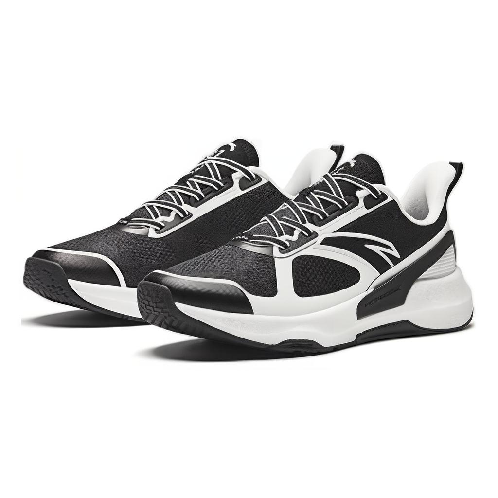 New Anta Anti Slip Wear Resistant Low Top Training Shoes Women's Black White 122347782-1