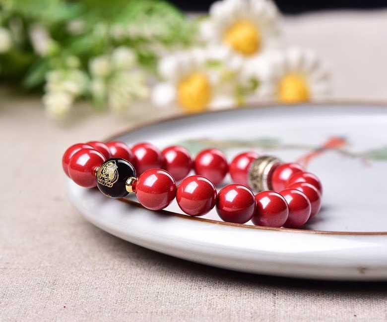 

Cinnabar Agate Guardian Bead Zodiac Bracelet for Couples - Eight Deities Protection