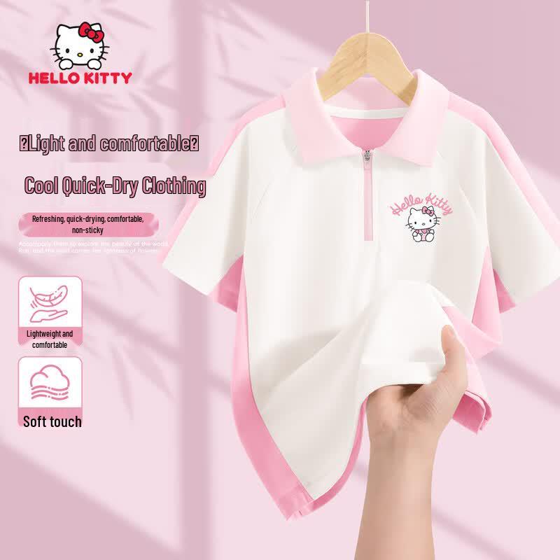 Hello Kitty Girls Quick-Dry Summer Polo Tee 130