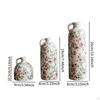 3Pcs Vase Set Floral Arrangement Romantic Artwork Elegant Rustic Flower Pattern Vases Chinoiserie