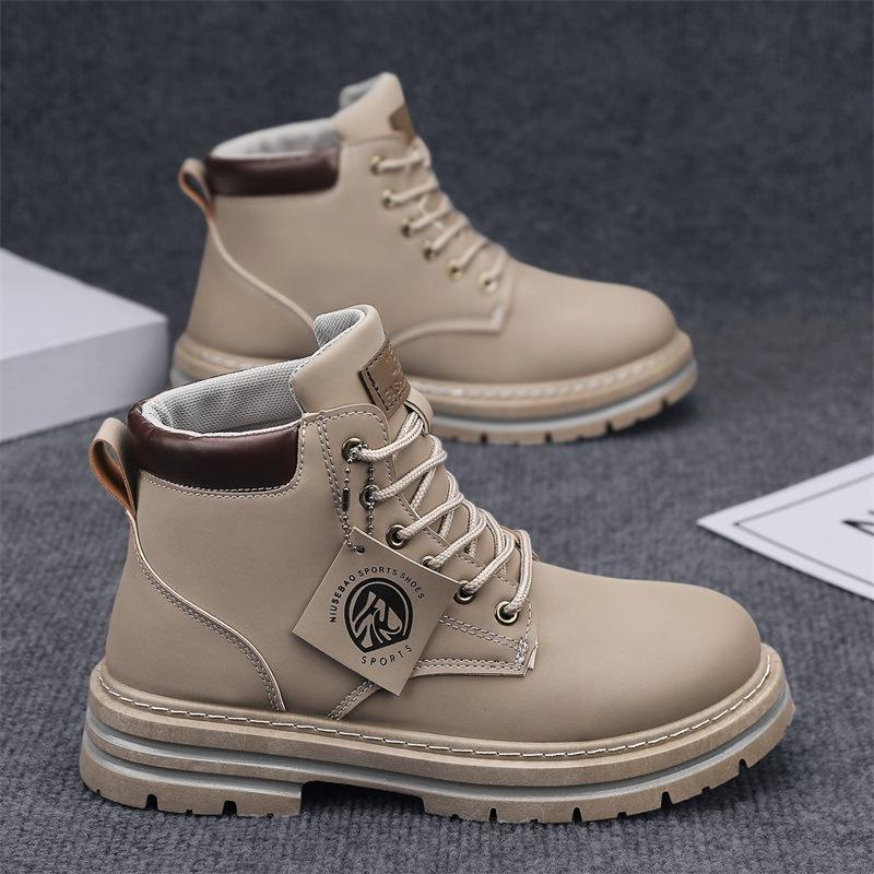 2025 Autumn Cross-border Explosion Martin Boots New Men's Casual Boots Retro British Style Help Casual Tooling Boots