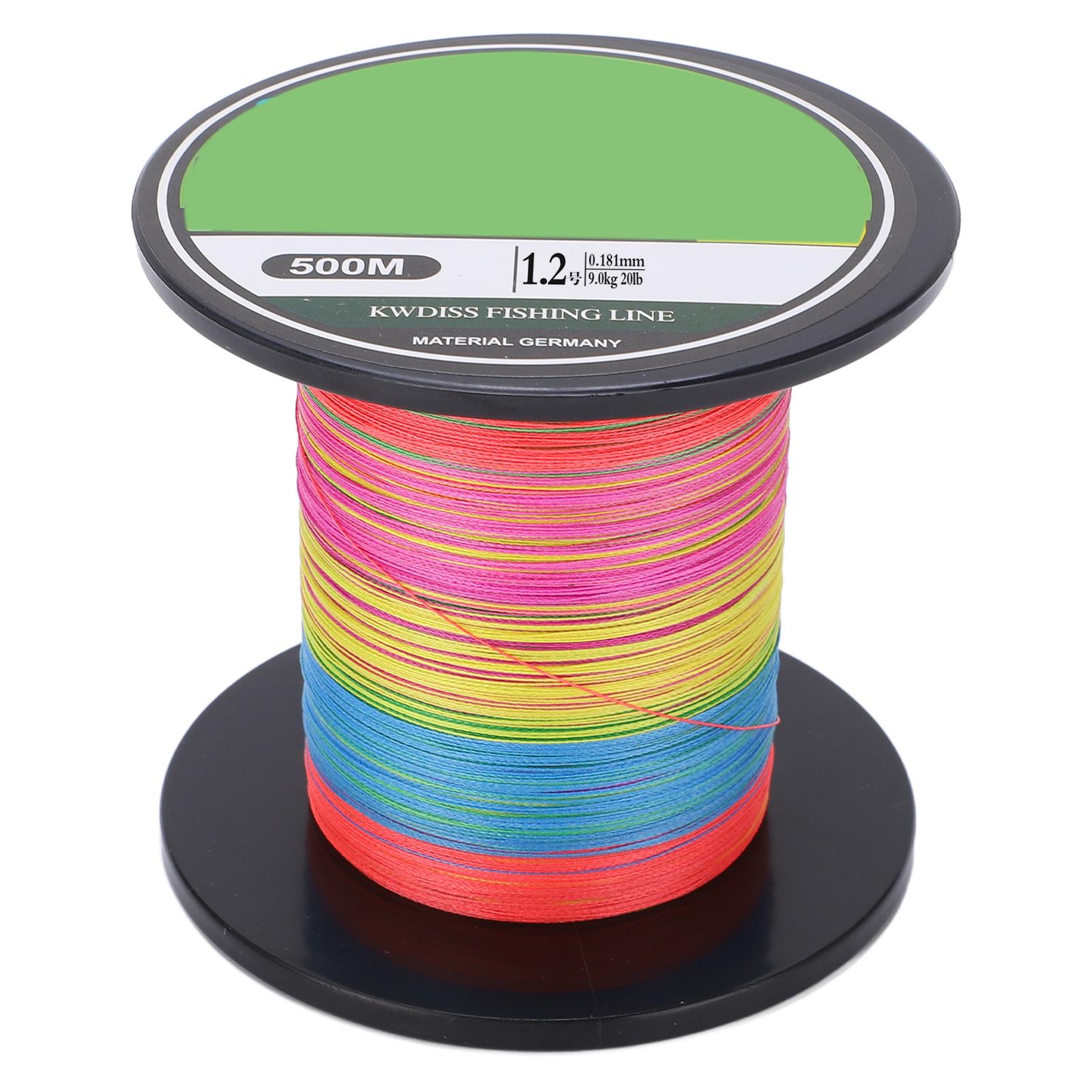 

PE Braided Fishing Line Abrasion Resistance 4 Strand Braid Lure Fishing Line 500m for Freshwater Saltwater 1.2