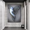 Metal Figure Statue Posters Print Modern Lovers Sculpture Canvas Painting Wall Art Wall Pictures for Room Home Decoration No Frame