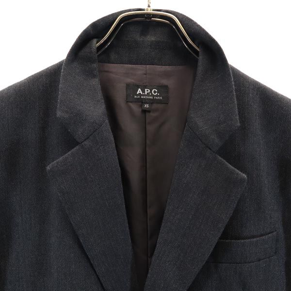 A.P.C. wool blend tailored jacket XS Navy Men's Used