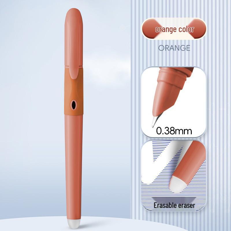 Ergonomic Student Pen with 0.38mm Tip & Replaceable Ink: Ideal for Learning, Calligraphy, and Homework