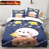Cute Bubu and Dudu Cartoon Print All Season Twin Bedding Set 3 Piece Comforter Set Bed Duvet Cover Double King Comforter Cover