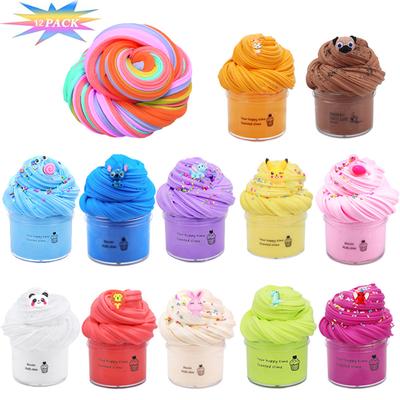 Beautiful Mixing Fluffy DIY Slime  Floam Slimes Scented Stress Relief Supplies Plasticine 12 Kinds Polymer Clay Toy