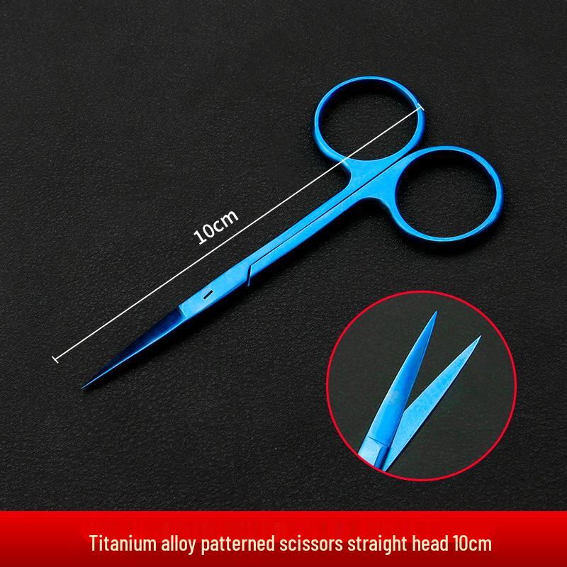 Stainless Steel Ophthalmic Surgical Scissors - Straight/Bent Tip, Sharp for Suture Removal