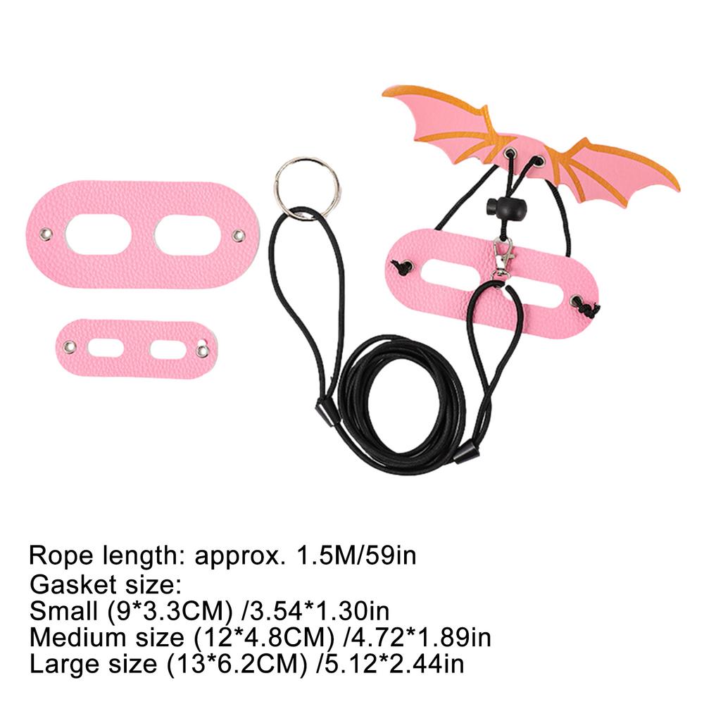 Leopard Gecko Leash Adjustable 3 Size Leather Wing Lizard Harness Leash Reptile Training Lead Harness Flexible Animal Harnesses