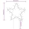 VidaXL Décoration lumineuse étoile de Noël piquets 3 pcs 50 LED 29 cm 357717