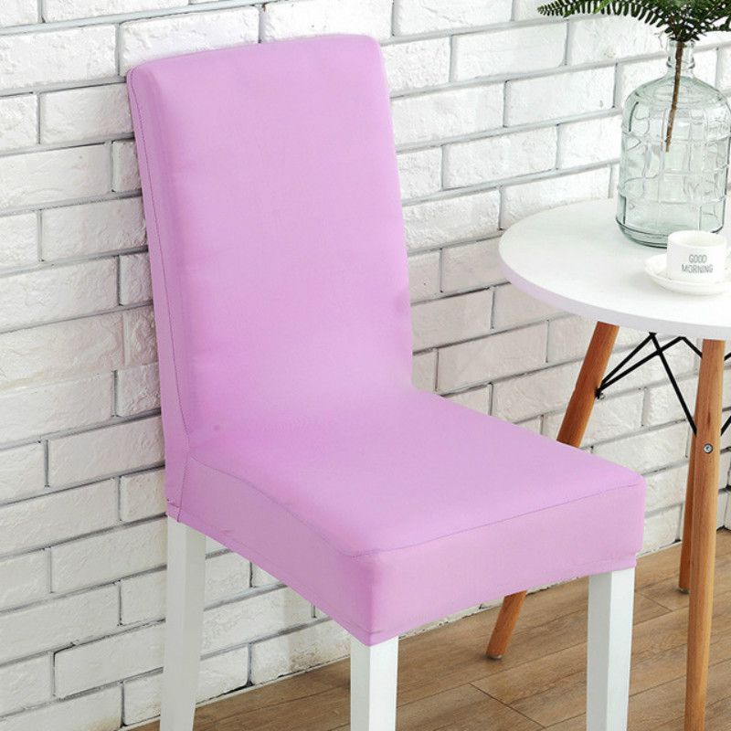 

Solid Stretch Color Chair Cover Furniture Living Room Accessorie Decoration Light Purple