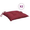 Chair Cushion Set 2 pcs Burgundy 40x40x7 cm Oxford Fabric