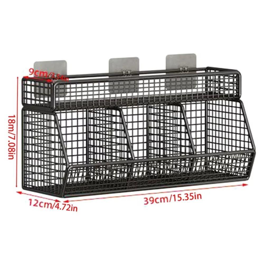 Wall Mounted Hanging Fruits Basket Double Layer Onion Storage Wire Basket  for Garlic
