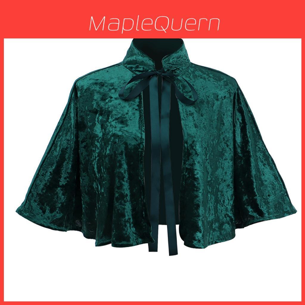 Mittelalterlicher Vampirritter Umhang aus Samtstoff für Cosplay Halloween Kostüm