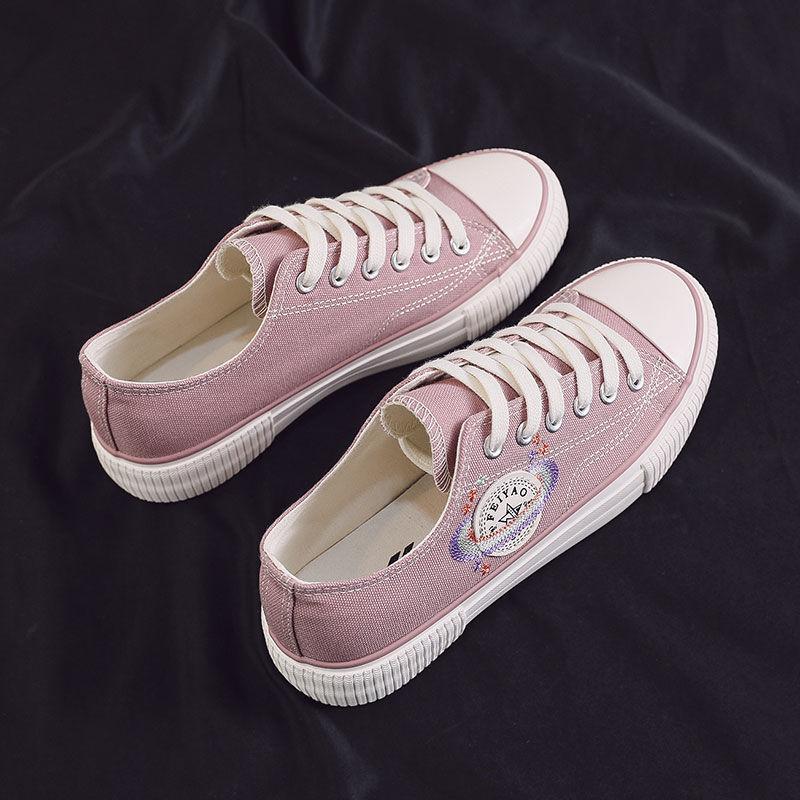 Fashion Spring Thick Sole Women's Shoes Leisure Canvas Breathable Comfortable Sports Shoes Thick Sole Height Increasing Flats