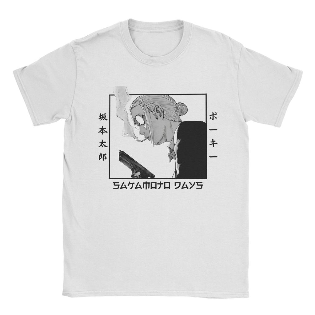 Kawaii Sakamoto Days T-Shirt Men 100%Cotton Short Sleeve Manga Anime Round Neck Summer Tops Shirts