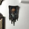 Wall Art Handmade Liquid Surreal Skull Painting Gothic Framed Wall