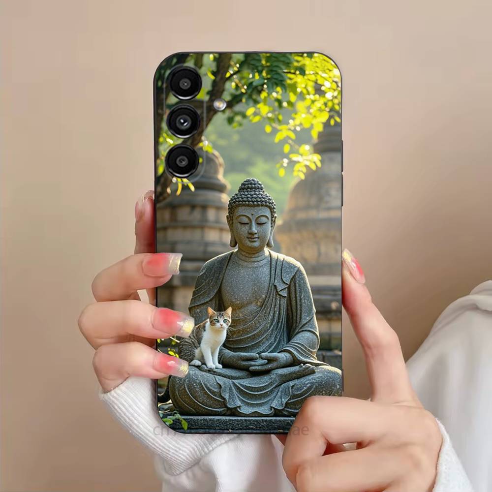 

Shakyamuni Buddha Phone Case For Samsung S25,24,21,22,23,S30,Ultra,S20,Plus,Fe,Lite,Note,S10,S9,Black Soft Shell SamsungS235G