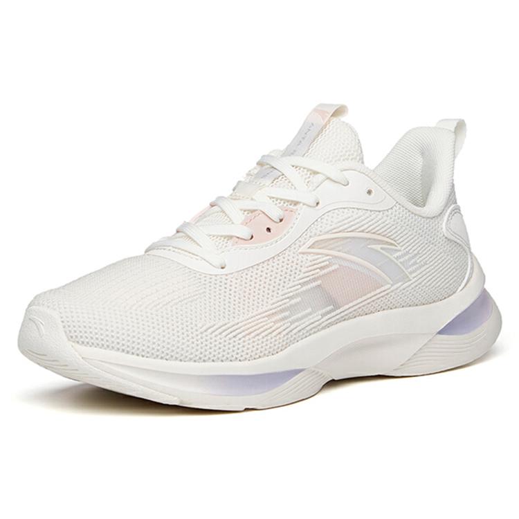 New Anta Running Collection Anti Slip Wear Resistant Low Top Running Shoes Women's White 122125585S-2