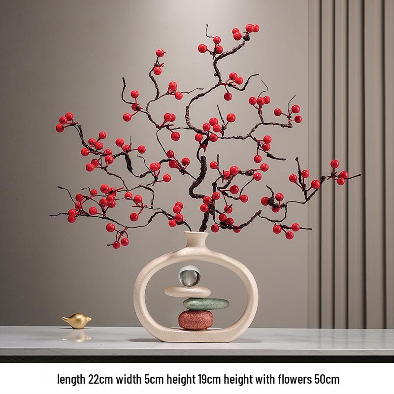 Fortune Cat Money Tree Figurine - Office, Shop, Reception & Housewarming Decoration