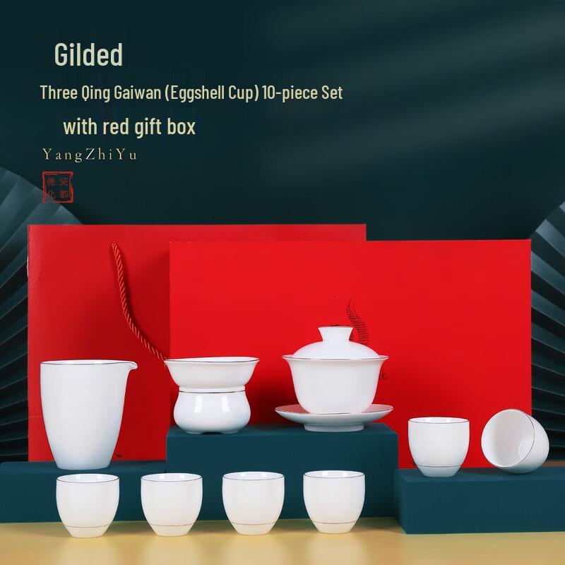

Jade-Look White Ceramic Kung Fu Tea Set