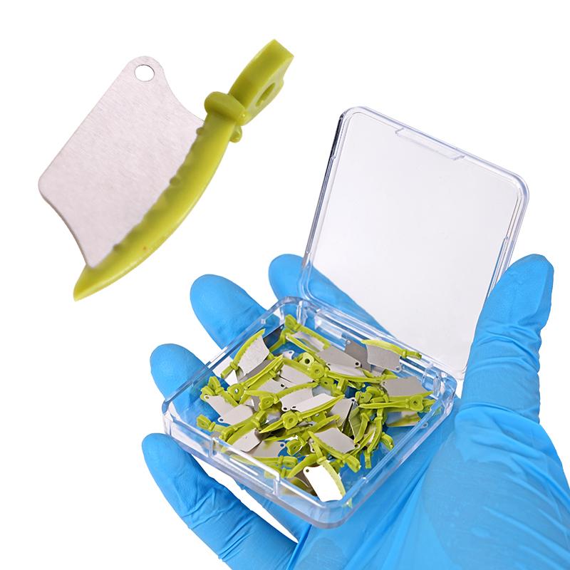 

50Pcs/Box Dental Prime Teeth Interproximal Plastic Fender Wedge With Protection Steel Matrix Protect Gingiva Blades Wedges S/M/L