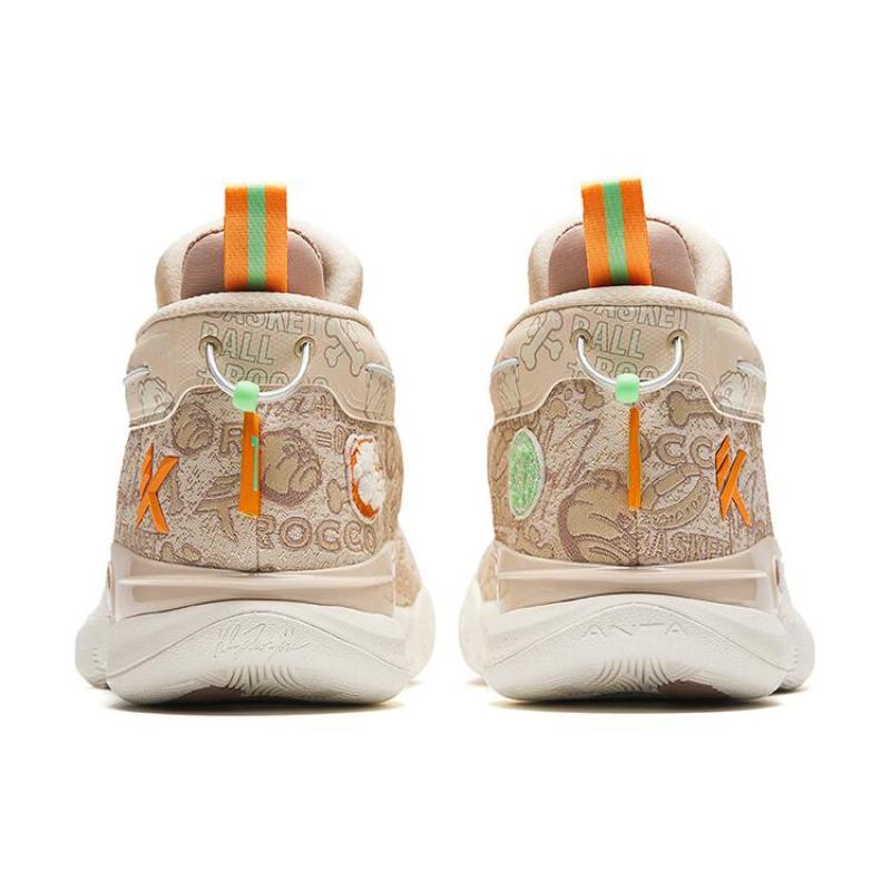 Anta KT9 ROCCO Cushioning Abrasion Resistant Breathable Mid top Basketball Shoes Men's Gray Brown Sneakers 112411101-8