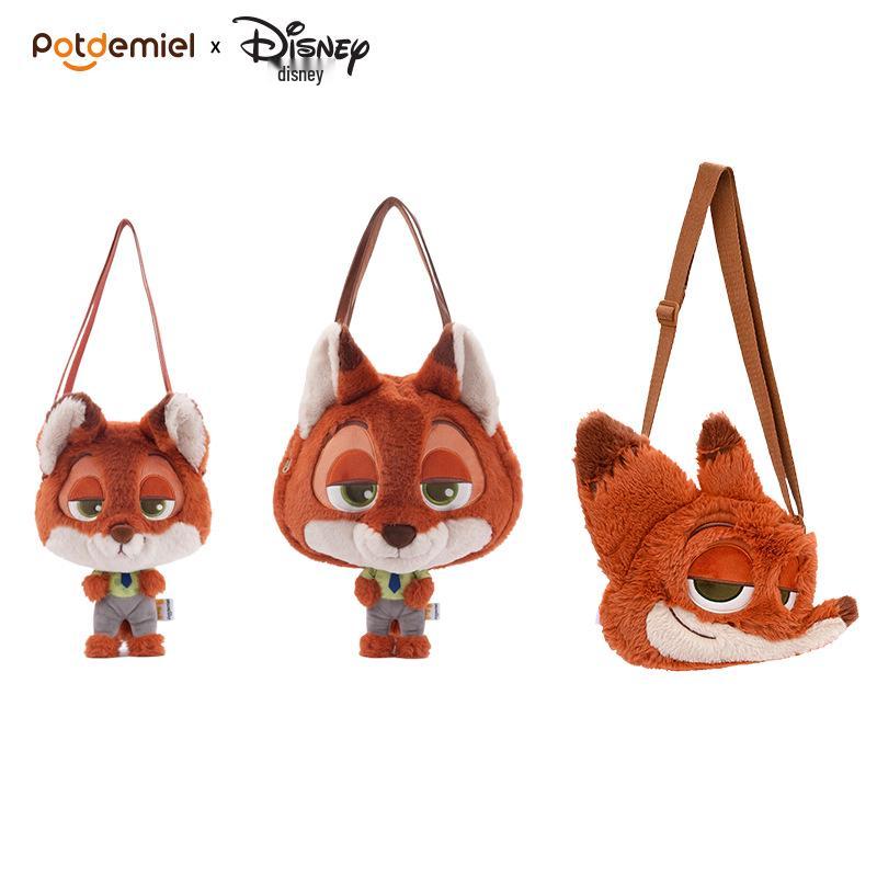 Disney Zootopia Judy & Nick Cute Plush Crossbody Bag - Large Capacity