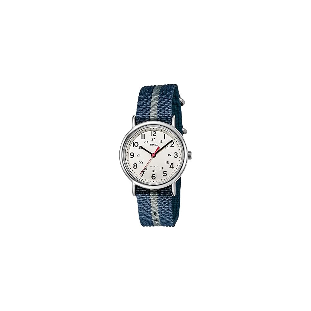 Timex Weekender T2N654 Brass Case Mineral Glass Nylon Strap Cream Watch