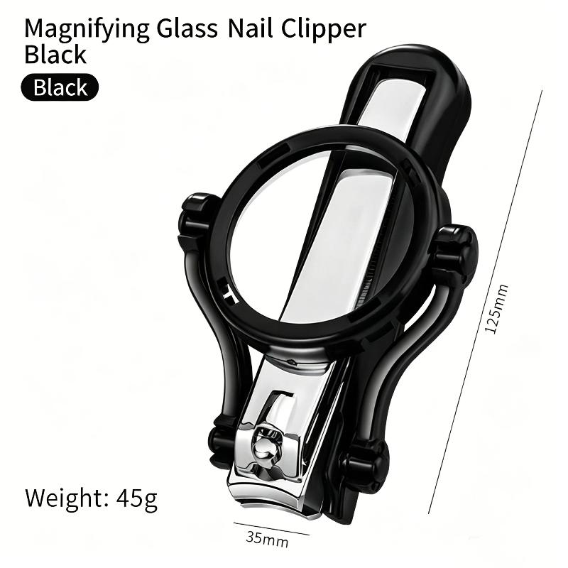 Precision Toenail Fingernail Clipper with Magnifying Glass Sharp Durable Trimmer Portable Pedicure Tool for Travel Gift