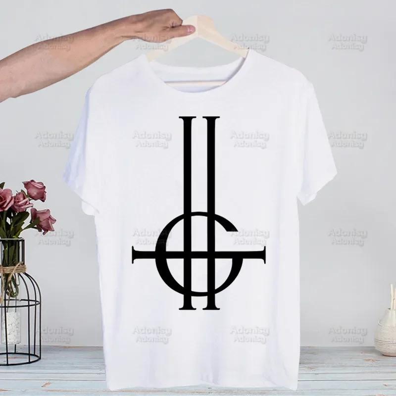 Ghost Band Heavy Metal Music Band Prevalent T Shirts print O-Neck Short Sleeve Regular Mens Heigh Quality Men Hip-Hop t Shirt