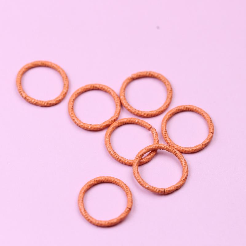DIY Jewelry Accessories: Colored Baking Paint Embossed Rings (2,000/pack), featuring Round, Open, Single, and Twisted Flower Designs.