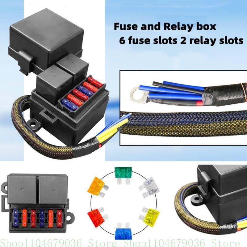 Waterproof 12V Relays Fuses Box Set with Pre Design Suitable for Car Trucks Boats & Marine Automotive Applications