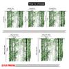 2pcs,2D Plane Printing Curtain Fabric Bamboo Serenity Versatile Polyester (without Rod) Decorations Outdoor for Various Room