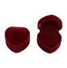 Heart Shape Finger Ring Ear Stud Jewelry Display Holder Storage Box Container