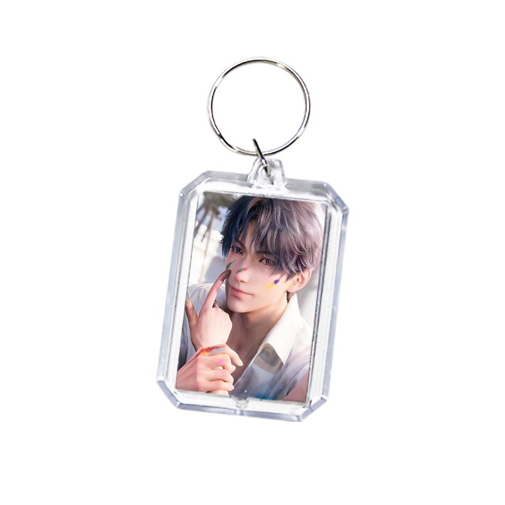 Game Love and Deepspace Rafayel Zayne Xavier Double-sided Photo Acrylic Keychain Backpack Keychain Pendant Fans Gifts Peripheral