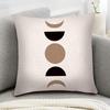 1pc Bohemian Minimalist Abstract Shaped Pillow, 18x18 Inches, Linen Pillowcase