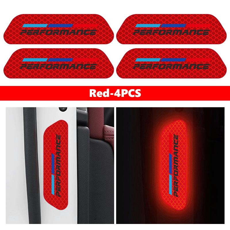 UWGK8 Car Door Sticker Safety Opening Warning Reflector Tape Decal For BMW M F10 F20 F30 F40 F15 F25 F26 F31 F49 E62 E83 E84