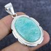 Pierre Précieuse Amazonite Naturelle Argent Sterling 925 Pendentif Bijou 2,05" B8a72