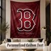 Custom Text Tapestry Boston Red Sox Print Wall Tapestry Indoor Living Room Wall Decor