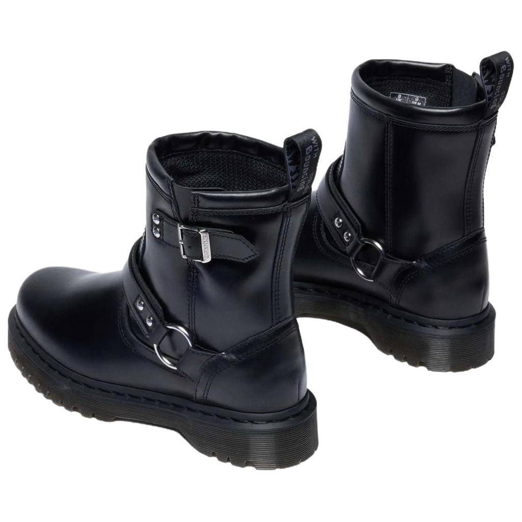 Dr. Martens Anistone Harness Leather Versatile Comfortable Ankle Boots 3.5cm Unisex Ankle Boots Black 42583001